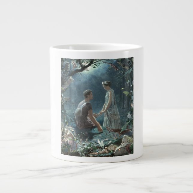 Enchanting Fantasy World A Midsummer Night's Dream Giant Coffee Mug (Front)