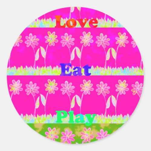 Enchanting Flora A Symphony of Beautiful Colors  Classic Round Sticker