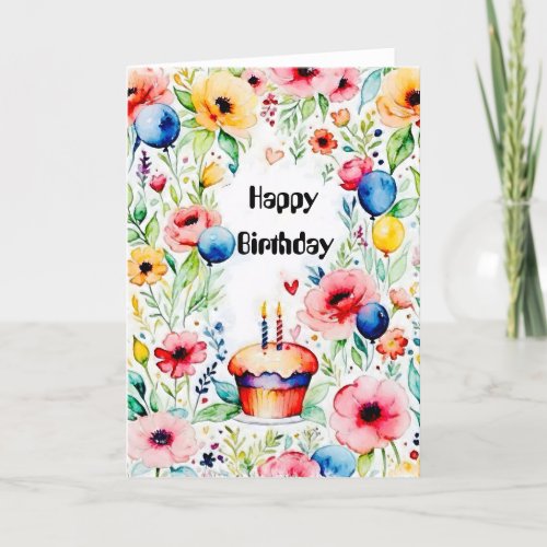 Enchanting Floral Arrangement for a Joyful  Card