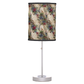 Enchanting Floral Owl Table Lamp