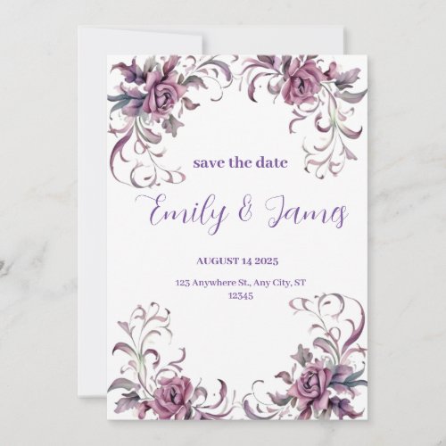 Enchanting Floral Wedding  Invitation