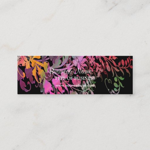 Customizable Enchanting Flowers Business Card