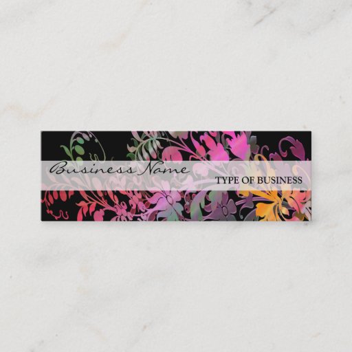 Customizable Enchanting Flowers Business Card