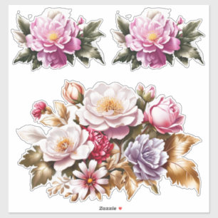 Enchanting Flowers Floral Vinyl Stickers Customize