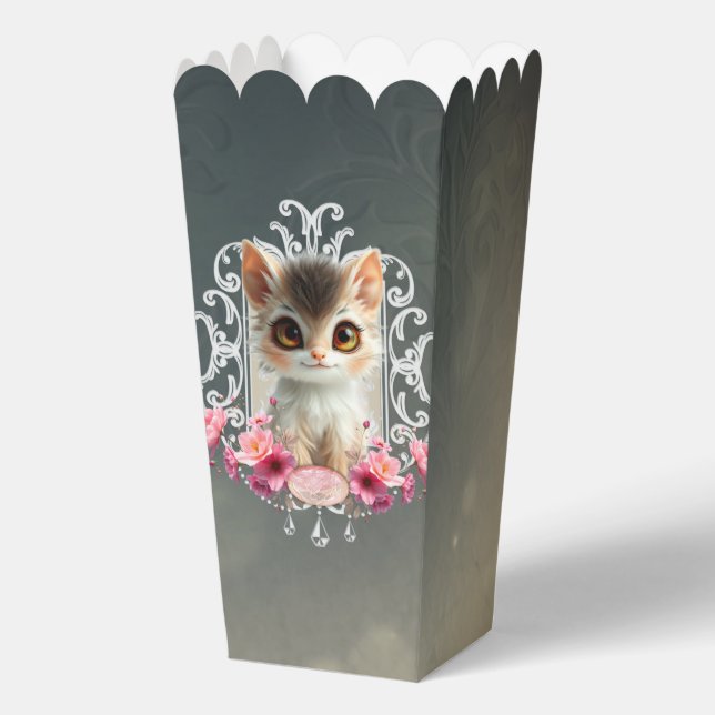 Enchanting, fluffy kitten  favor boxes (Front)
