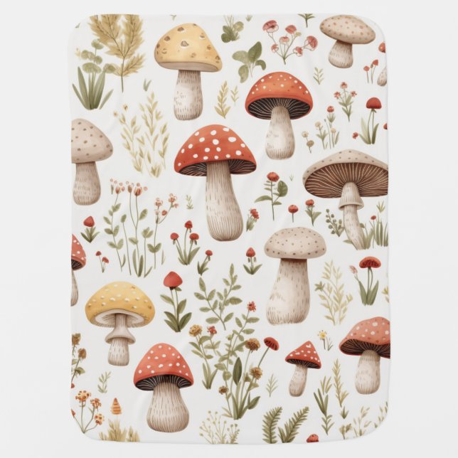 Enchanting Forest Blooms: Baby & Toddler Throw Baby Blanket (Front)