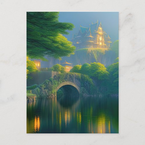 Enchanting Forest Castle  Postcard