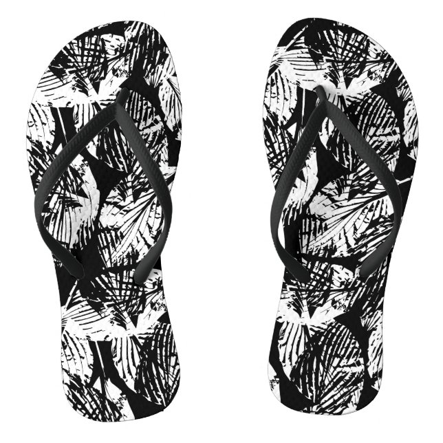 Enchanting Forest Foliage Seamless Pattern Flip Flops (Footbed)