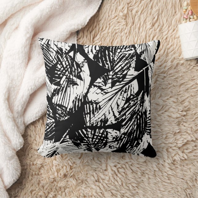 Enchanting Forest Foliage Seamless Pattern Throw Pillow (Blanket)
