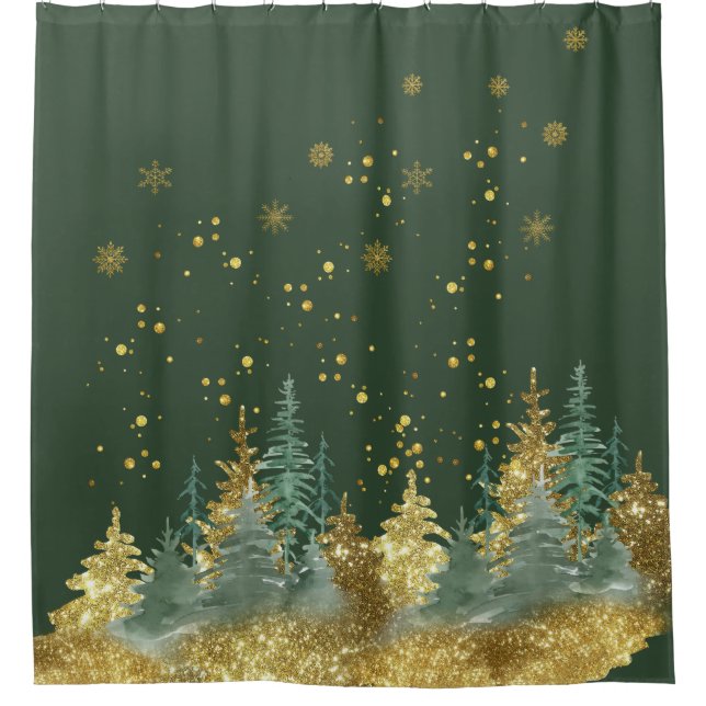 Enchanting Forest Woodland Shower Curtain (Front)