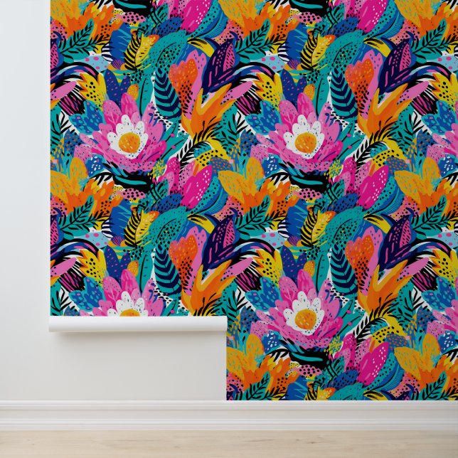 Enchanting garden with pink flower wallpaper  (Application)
