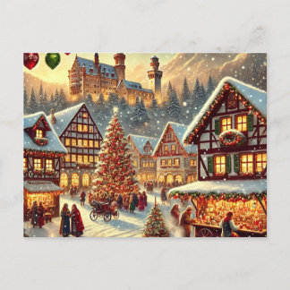 Enchanting German Christmas Design – Nostalgic Holiday Postcard