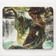 Enchanting Goddess by a Magical Waterfall 