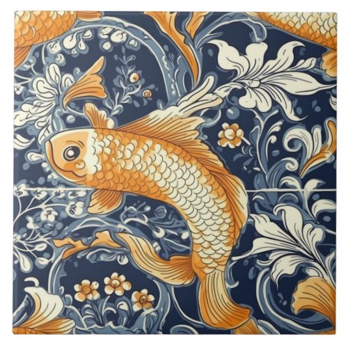 Enchanting Goldfish Ceramic Tiles