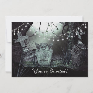 Enchanting Gothic Graveyard Halloween Party Invite