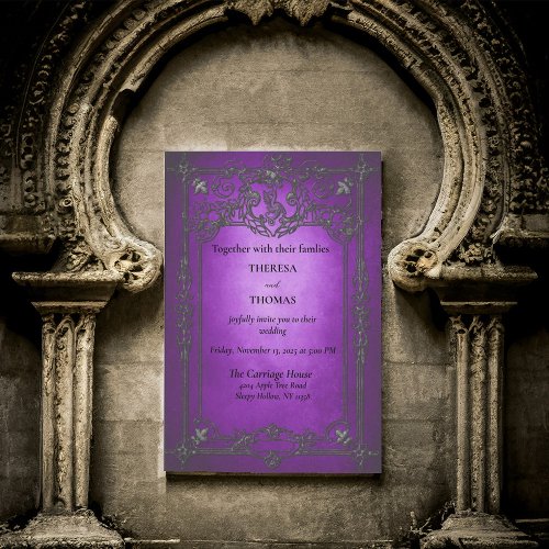 Enchanting Gothic Purple Invitation