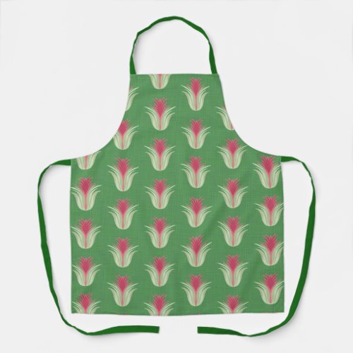 Enchanting Green and Red Air Plants Apron