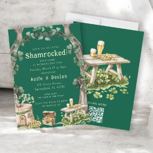 Enchanting Green Clover Forest St Patricks Day Invitation