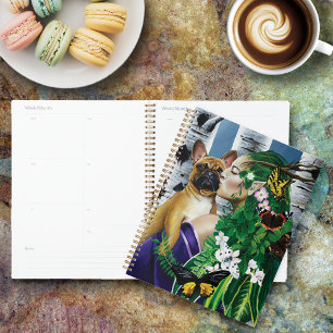 Enchanting Green Fantasy French Bulldog Dryad Planner