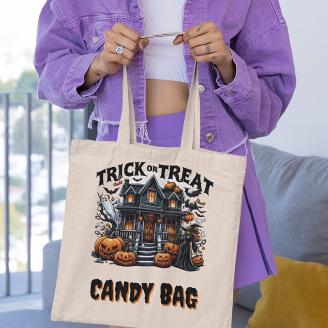Enchanting Halloween celebration at a spooky house Tote Bag (Creator Uploaded)