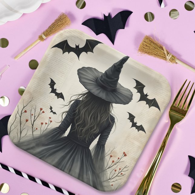 Enchanting Halloween Witch  Paper Plates (Creator Uploaded)