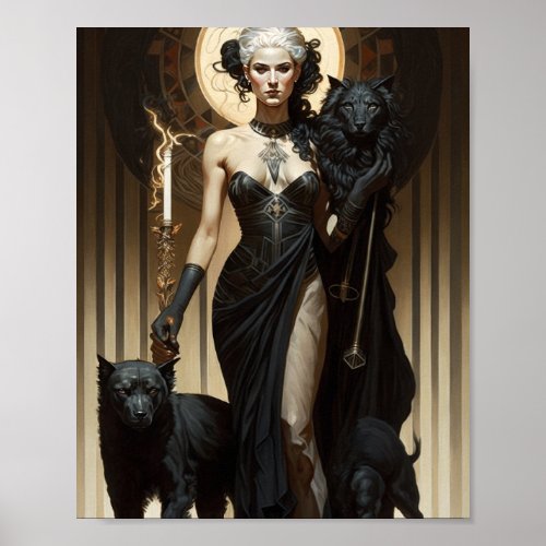 Enchanting Hecate Full Body Portrait of the Greek Poster