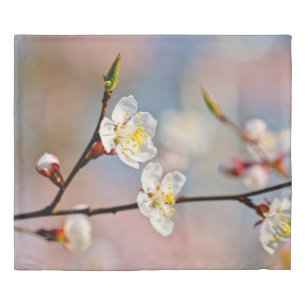 Enchanting Japanese Apricot Flowers Duvet Cover