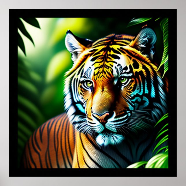 Enchanting Jungle Tiger - Fierce And Free Poster (Front)