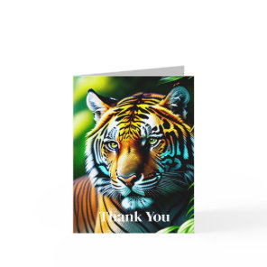 Enchanting Jungle Tiger - Fierce And Free Thank You Card