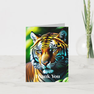 Enchanting Jungle Tiger - Fierce And Free Thank You Card