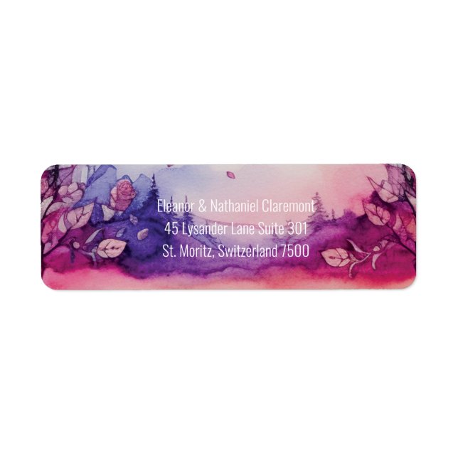 Enchanting Lavender Renaissance Castle Wedding Label (Front)