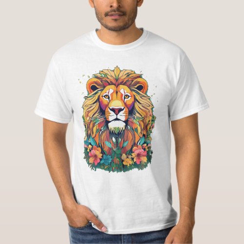 Enchanting Lion Bloom Studio Ghibli_inspired 3D V T_Shirt