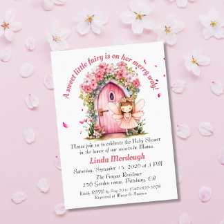 Enchanting Little Fairy Baby Shower Invitation