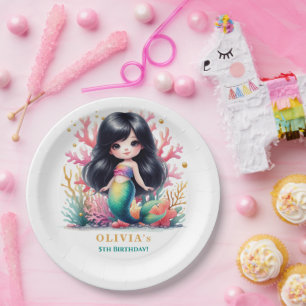 Enchanting Magical Mermaid Birthday Party Paper Plates