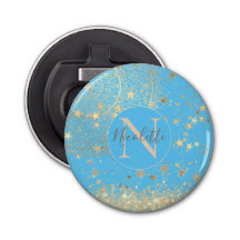 Enchanting Mandala with Gold Stars Monogram