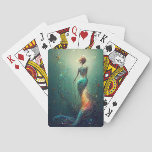 Enchanting Mermaid Ethereal Beauty Poker Cards