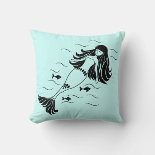 Enchanting Mermaid Throw Pillow