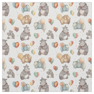 Enchanting Misfit: Whimsy Hippo Fabric
