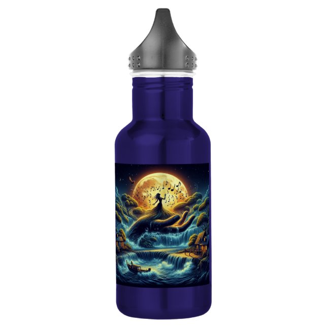 Enchanting Moonlight Serenade Stainless Steel Water Bottle (Left)
