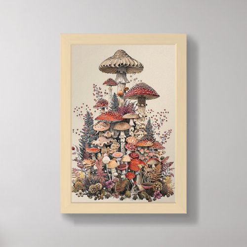 Enchanting Mushroom Design Wall Art 