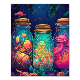 Enchanting Mushroom Jars – Hypercolorful Photo Print