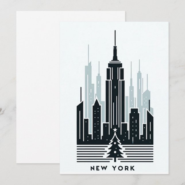 Enchanting New York City Christmas Postcard (Front/Back)