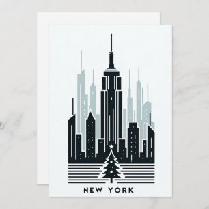Enchanting New York City Christmas Postcard