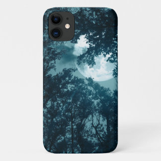 Enchanting Night Forest with Full Moon iPhone 11 Case