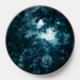 Enchanting Night Forest with Full Moon PopSocket