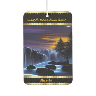 Enchanting night waterfalls with a personal touch air freshener