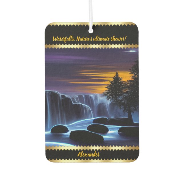 Enchanting night waterfalls with a personal touch air freshener (Front)