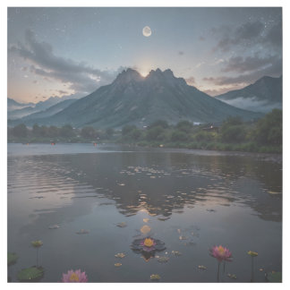 Enchanting Night with Lotus Symphony Gallery Wrap