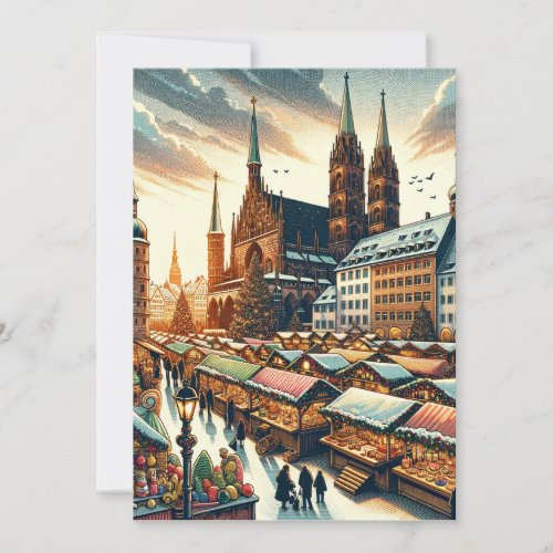 Enchanting Nuremberg Christmas Market Postcard