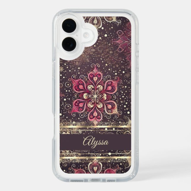 Enchanting Ornate Snowflakes Speck iPhone Case (Front)